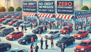 Car dealerships that accept bad credit and offer no credit check or zero down payment options