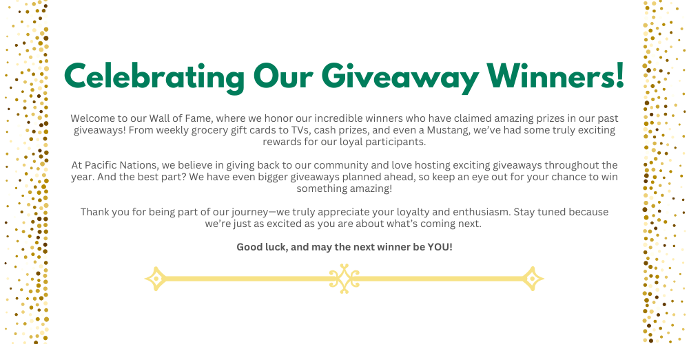 Pacific Nations weekly giveaway banner