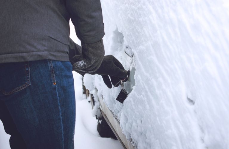 Car covered in snow