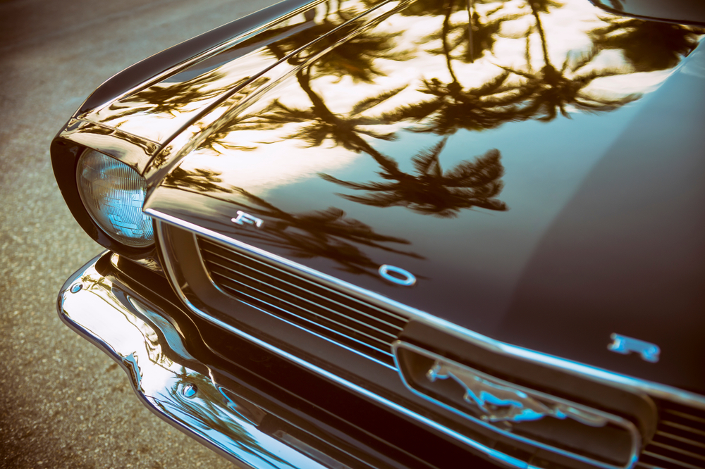 classic black mustang