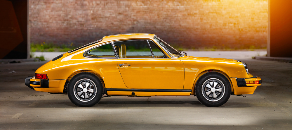 Classic yellow Porsche