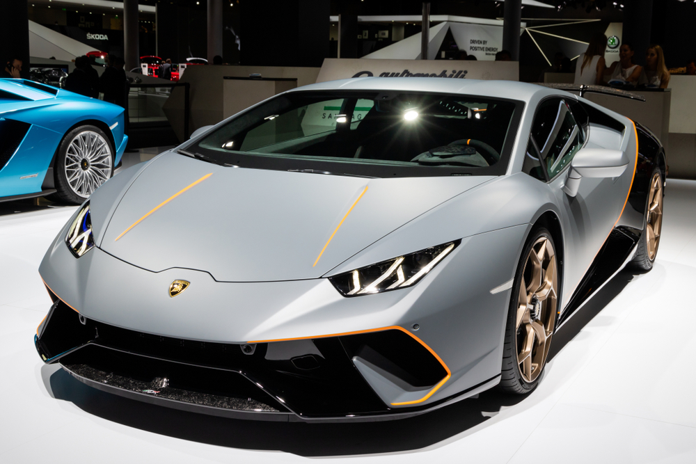 Lamborghini Huracan parked at autoshow