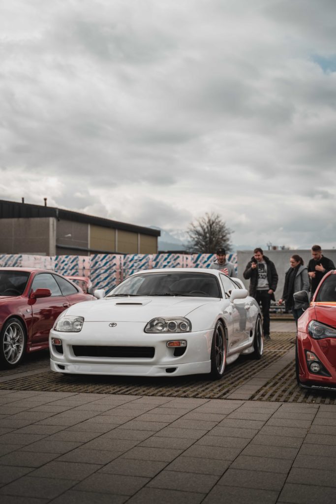 white Toyota Supra